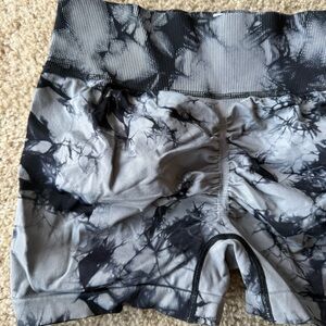 Tie dye booty scrunch biker shorts